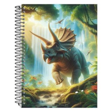 Imagem de Caderno universitario capa dura dino 10 materias 160 folhas - PanAmeri