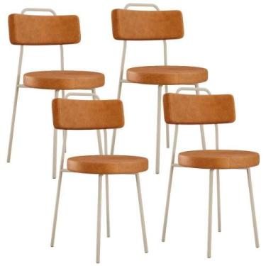 Imagem de Kit 04 Cadeiras Decorativas Estofada Sala Jantar Barcelona Arena L02 m