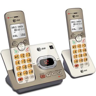 Imagem de AT&T EL52213 Telefone sem fio com 2 monofones com sistema de atendimento e teclas retroiluminadas extragrandes