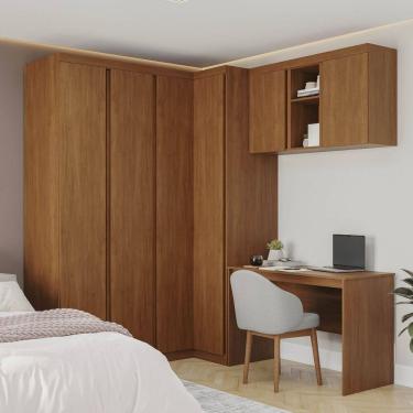 Imagem de Guarda-roupa Modular 7 Peças 6 Portas Arani Cabecasa Madeiraoriginals Cinamomo