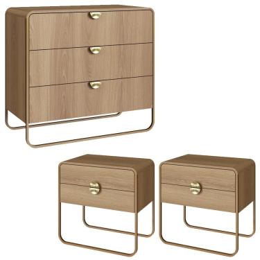 Imagem de Comoda 02 Mesas de Cabeceira Organica Artesano