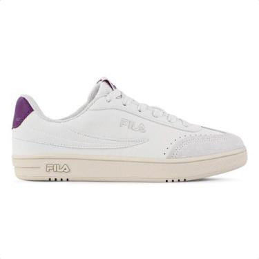 Imagem de Tênis Fila Court 80 Feminino, Cinza, Roxo, 38
