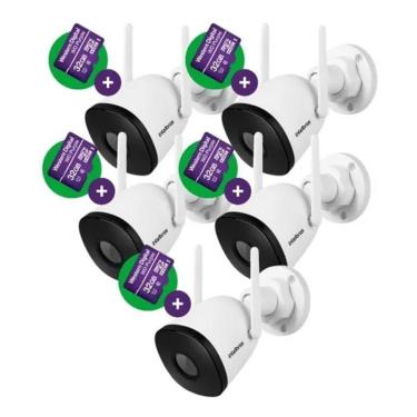 Imagem de Kit 5 Câmeras Wi-fi Intelbras Im5s Com Cartao 32gb Fullhd