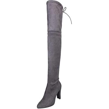 Imagem de Botas The Heels Over Boots Joelheiras Botas Longas de Inverno, Cinza, 40 BR