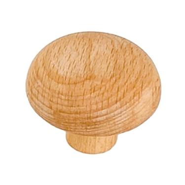 Imagem de Generic 4x Ganchos de parede de madeira para casacos, puxadores de gaveta de armário, puxadores de armário minimalistas, cabides para quarto de criança, Redondo