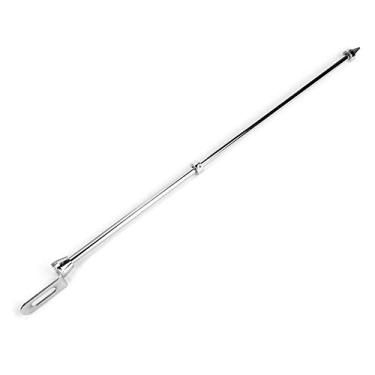 Imagem de Pssopp Suporte de Bandeira de Motocicleta para Motociclistas Aço Inoxidável Rack Universal Montagem Em Prata Preta de Instalação Fácil Acessórios de Bicicleta de Sinalizador de Bandeira (Eletroplado)