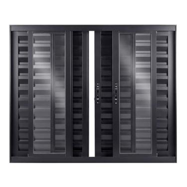 Imagem de Janela de Alumínio Veneziana de Correr 100x120x10cm 6 Folhas Vidro Lis