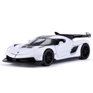 Imagem de Carro de brinquedo SASBSC Jesko Diecast Metal com luz e som 1/32