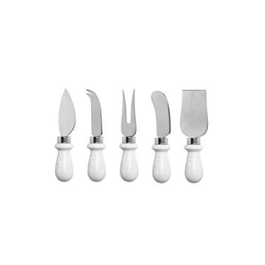 Imagem de Conjunto de Facas Oxford para Queijo, Marmore Branco, 5 Pecas - 69692