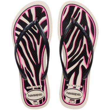 Imagem de Chinelo Havaianas Slim Animals Feminino - Bege Palha - 33/34-Feminino