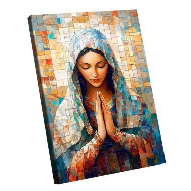 Imagem de Quadro Decorativo Virgem Maria Em Grid Arte 180x105 Borda Infinita