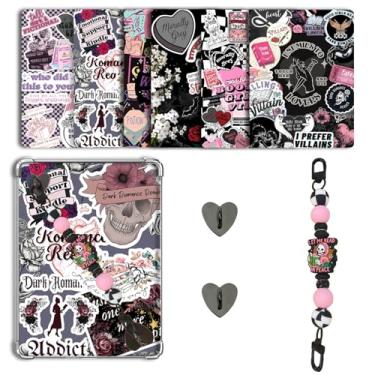 Imagem de CuddleJunk 6 peças de 17,3 cm x 12,2 cm de inserções de capa traseira transparentes compatíveis com papel Kindle branco 11 a 12 cores macias com pingente de alça de silicone, acessórios para Kindle