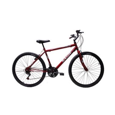 Imagem de Bicicleta Aro 26 Masculina De Passeio 18 Marchas Saidx Vermelho