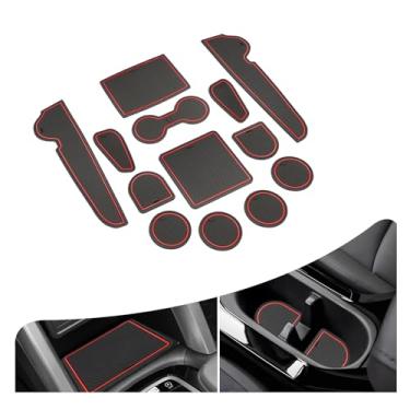 Imagem de Forro de console central tapete antipoeira para Toyota Corolla Cross 2022-2025 2026 acessórios suporte de copo inserção bolso de porta almofada interior porta slot guarnição para Corolla Cross (L, LE