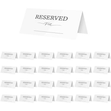 Imagem de KEPYDRMTF Placa de mesa reservada para casamento, placa de assento de cadeira para decoração de escritório reserva casamento, reunião, cerimônia e eventos branco (24)