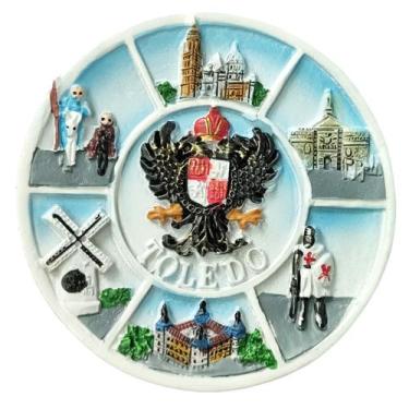 Imagem de Resina magnética de geladeira Toledo 3D Souvenir 7.1x7.1cm - yiweisai