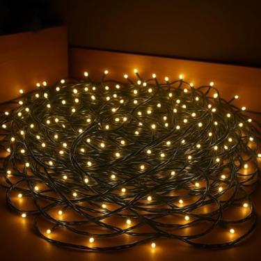 Imagem de Cordão Pisca LED Branco Quente 10M Premium 110V Uso Externo Interno Decorativo Festas Natal Varanda Jardim 100 LEDS Econômico Flexível