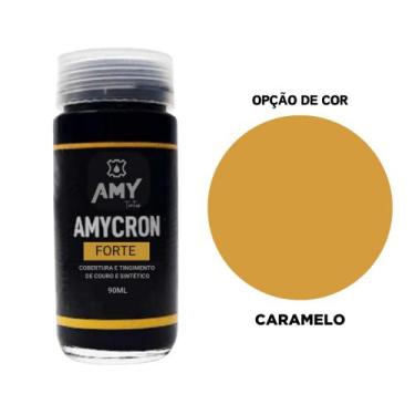 Imagem de Tinta Para Volante De Carro Couro Amycron Forte 90ml, Caramelo