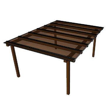 Imagem de Kit Policarbonato Bronze 6mm 4,00m X 1,00m - Perfis Naturais