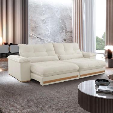 Imagem de Sofá Dubai Linho 02 Módulos De 90 Cm B25 Cm Meu Sofá Online A302 Linho Branco