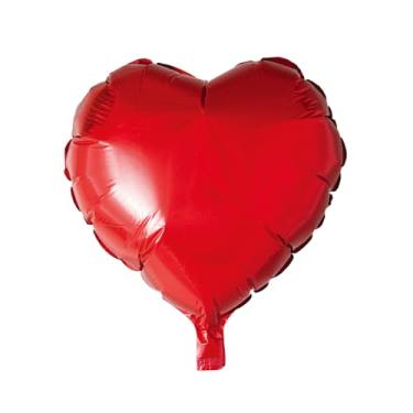 Imagem de BALAO METALIZADO CORACAO C/CANUDO VERMELHA 18 "