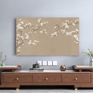 Imagem de Capa de TV para televisões/computador Capa contra poeira estampa floral interior quarto decoração de sala de estar 32 polegadas - 80 polegadas protetor de tela de TV LCD/LED universal multifunções