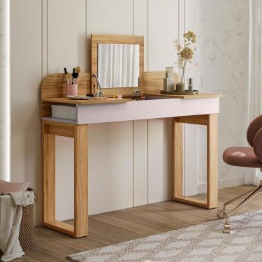 Imagem de Penteadeira com Espelho e Divisórias Moderna Funcional