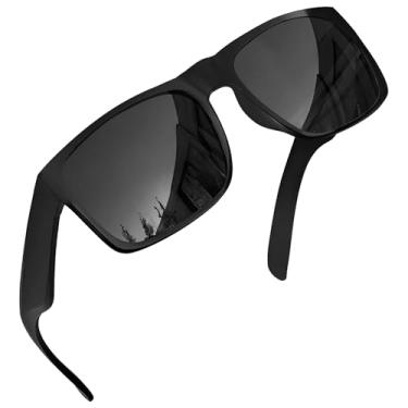 Imagem de grinderPUNCH Óculos de sol masculinos polarizados GG com armação grande polarizada, esportiva, condução, pesca, leve, Preto, X-Large