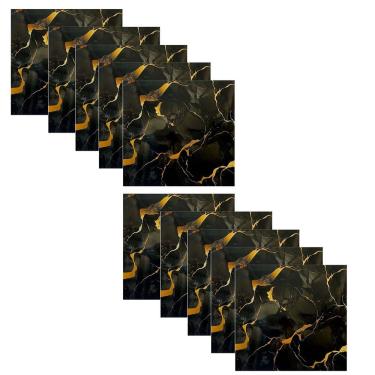 Imagem de Placa Adesiva Marmore 3D Kit 10 uni Obra Reforma Casa Banheiro Cozinha Sala Quarto Papel de Parede Ambiente Moderno