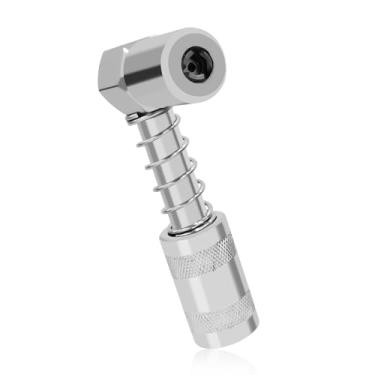 Imagem de KUQUTIDY Adaptador de acoplador de pistola de graxa de 90 graus, pontas de pistola de graxa com mangas para espaços apertados, acessórios de pistola de graxa para uso industrial de carro, caminhão