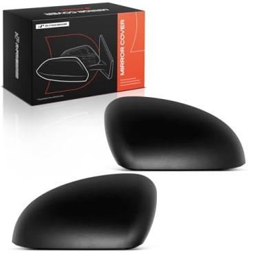 Imagem de A-Premium 2 peças de tampas de espelho retrovisor do lado do motorista e do passageiro - compatível com Nissan Rogue S 2021 2022 - preto texturizado, sem furo de seta