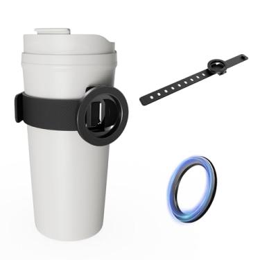 Imagem de Blissfuhue Suporte magnético para celular para garrafa de água, alça extralonga atualizada, ímã super forte, ângulo e alça ajustáveis, serve para Stanley Cup/Owala/YETI, ideal para academia/ar livre