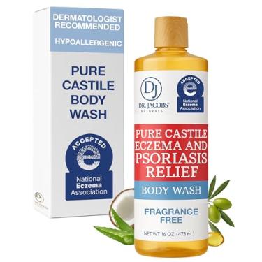 Imagem de DR.JACOBS NATURALS Dr. Jacobs Naturals Sabonete De Castela Hipoalergênico, Dermatologicamente Testado, Sabonete Sem Perfume Para Alívio De Eczema E Psoríase - Sabonete Líquido Para Pele Sensível, Fó
