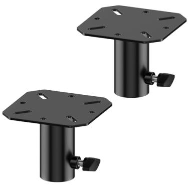 Imagem de Aiweiwa Placa de montagem de metal para alto-falantes padrão de 35 mm ou suportes de tripé - Suporte adaptador de alto-falante de 35 mm para alto-falantes Pro Audio DJ/PA, pacote com 2