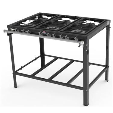Imagem de Fogão Industrial Baixa Pressão 6 Queimadores Simples PMS-600 Progás
