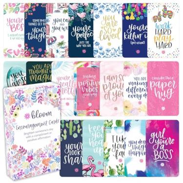 Imagem de bloom daily planners Baralho de cartas de encorajamento - Cartões com citações inspiradoras fofas - Cartões Just Because - Conjunto de trinta cartões de 5 cm x 8,9 cm - designs variados