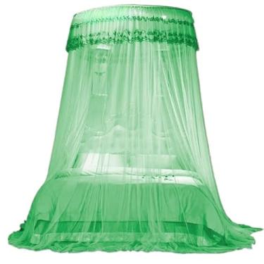 Imagem de Mosquiteiro de Teto Casal Gigante King/Queen – Sem Abertura Lateral, Renda Volta ao Mundo, Proteção Completa Contra Mosquitos(verde)