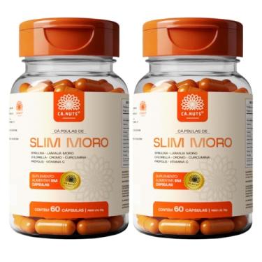Imagem de Slim Moro Cápsulas Ca.nuts | 60 Cápsulas | Extrato de Laranja Moro + Spirulina + Chlorella + Cromo + Curcumina + Própolis + Vitamina C (2 Potes)