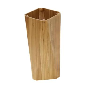 Imagem de ＡＷＨＡＯ Organizador de guarda -chuva de madeira Organizador de drenagem Rack de drenagem guarda -chuva criativo Stand Solid Wood Storage Bucket para Hotel, Cáqui