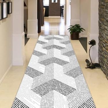 Imagem de HGTRH Tapete Corredor Corredor Tapete Lavável Antiderrapante Resistente à Sujeira Corredor de Cozinha Tapete de Entrada Tapete de Entrada Moderno Geométrico Corredor para Entrada Quarto G 100 x 180 cm