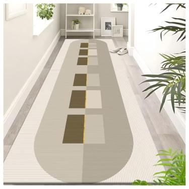 Imagem de SPXMQSS Corredores de carpete, corredor antiderrapante, tapetes para ambientes internos, não soltos, laváveis para corredores, cozinha, lavanderia, entrada, G, 100 x 450 cm