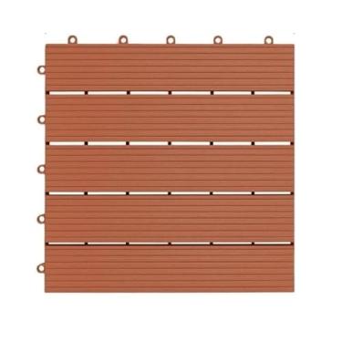 Imagem de KIT 06 DECK MODULAR PLASTICO COBREM- 0,60 X 0,90M(CEDRO)