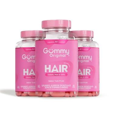 Imagem de Kit 3 Gummy Hair Vitamin Cabelos Unhas Tutti-Frutti 60 Gomas