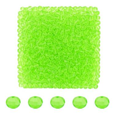 Imagem de Mandala Crafts Contas de cristal briolette verde neon de 3 mm – 1500 contas de vidro facetadas para fabricação de joias, suprimentos de contas, artesanato DIY, pulseiras, colares, brincos e contas