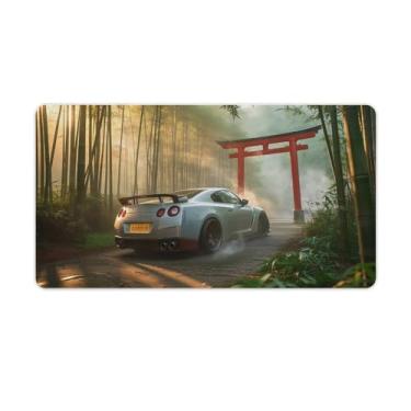 Imagem de HouLaiZhe JDMー R35 Bamboo Forest Zen Gaming Mouse Pads JDM Car Desk Pads Grandes Mousepads para teclado de mesa Tapete de computador 40 x 75 cm
