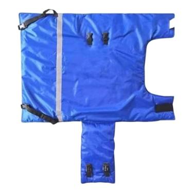 Imagem de Gralara Jaqueta para bezerros, roupa quente e à prova de frio, mantém os bezerros aquecidos, jaqueta manta para bezerros azul, Xl à Prova D'água