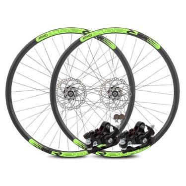 Imagem de Roda Aro 29 Rimaxx Cubo k7 e Kit Freio Disco Preto Verde