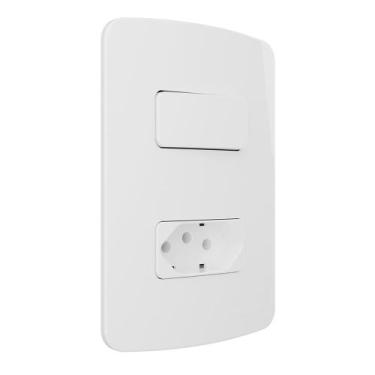 Imagem de Conjunto Margirius B3 com Placa 4x2, 1 Simples, 1 Tomada 10A, PA019473