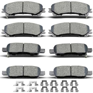 Imagem de Pastilhas de freio de cerâmica dianteiras traseiras D1736 D905 com clipes para Infiniti Q50/Q60/QX50, Nissan Rogue