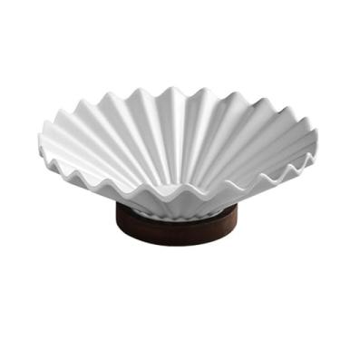 Imagem de Fruteira Fruteira com drenagem em formato de concha, grande capacidade, ideal para servir frutas vermelhas na cozinha ou sala de estar. Decoração de mesa(Pequeno)